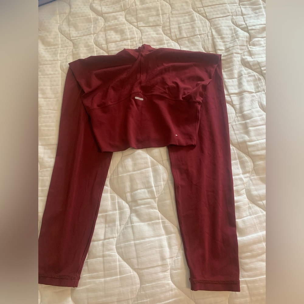 Red aerie leggings